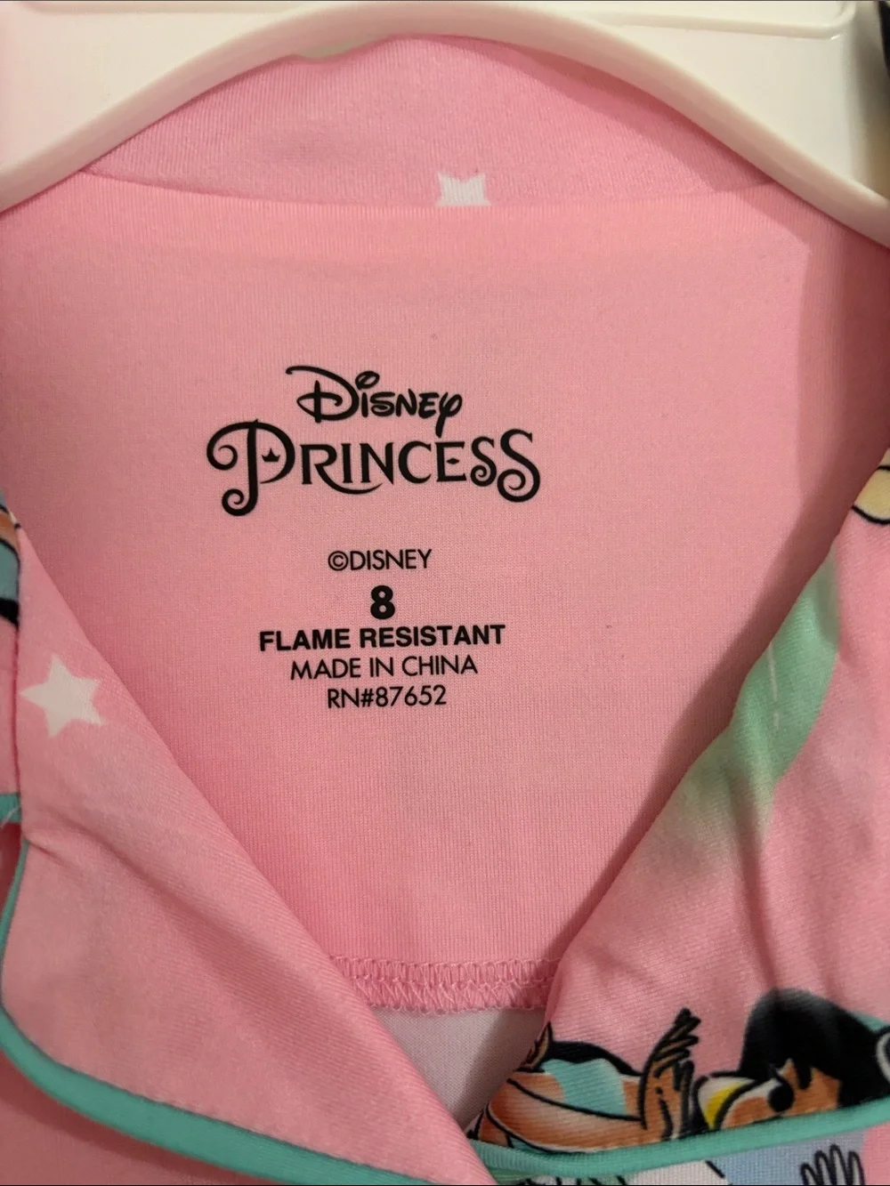 Disney princess Pink Girls Pajama Set